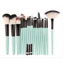 2019 Hot Sale Professional 18 Pcs Green Makeup Brush Set   Wood Private Label Makeup Brushes